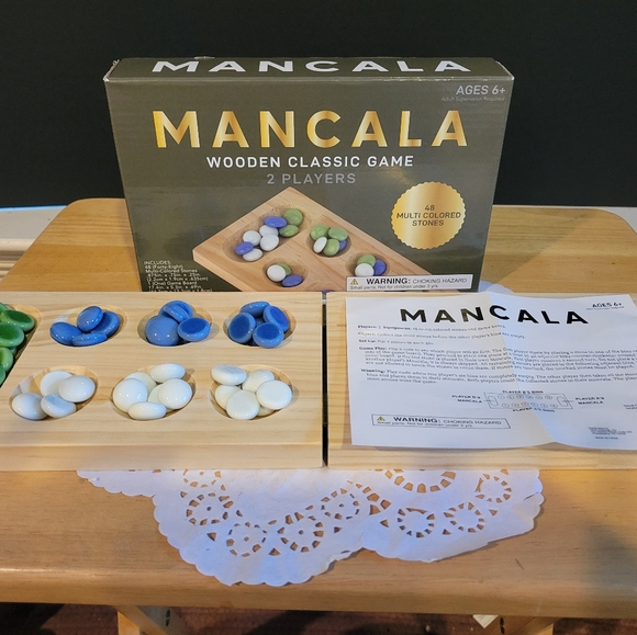 Mancala Wooden Classic Game - Picture 2 of 8